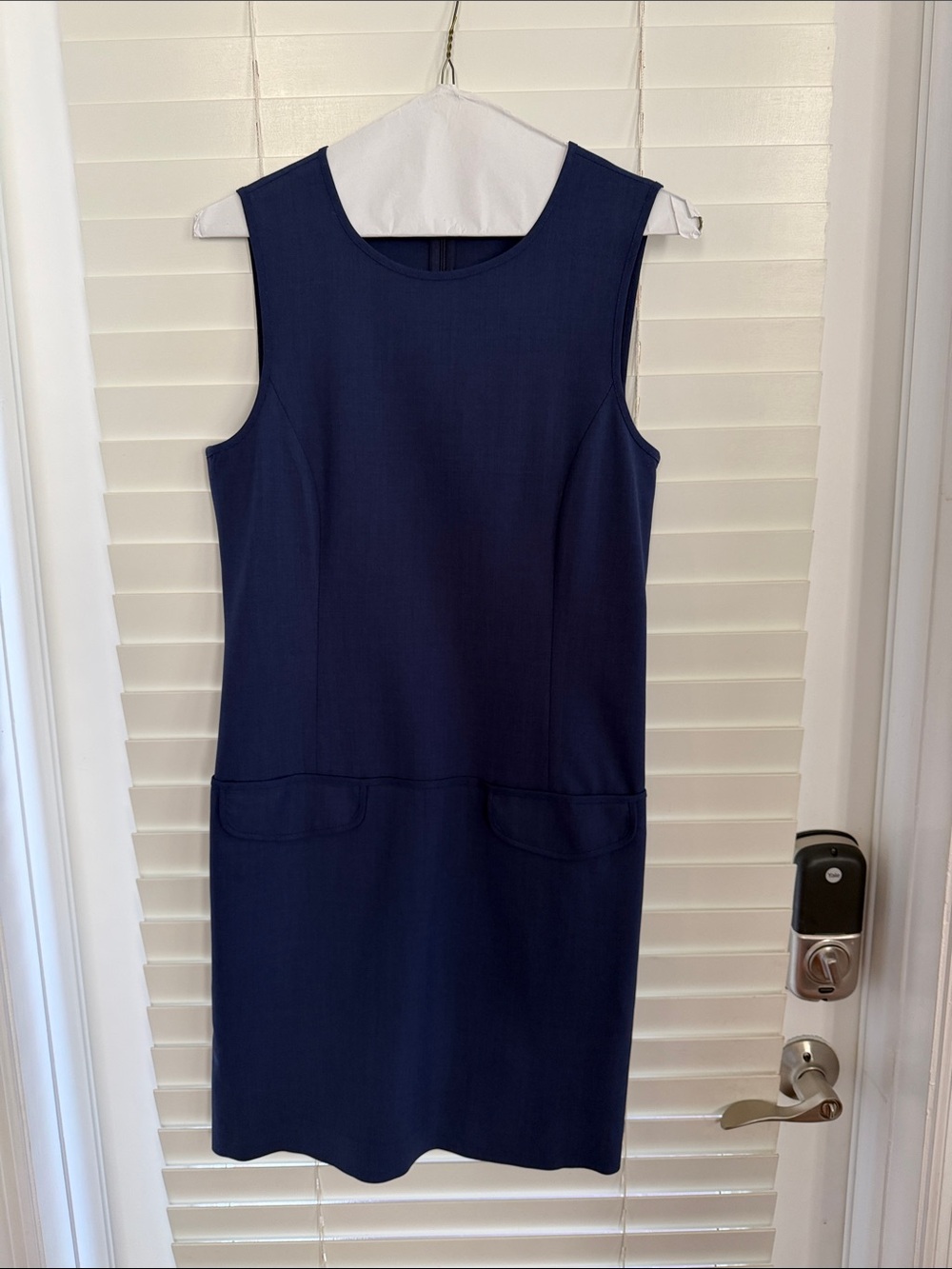 Theory Navy Sleeveless Shift Dress